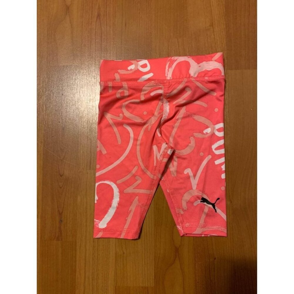 Puma Leggings Logo Pink Retro Y2K Casual Athletic Play Girls Size 12 Months